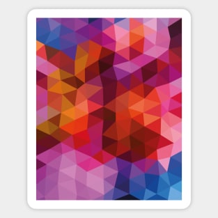 Rainbow Low Poly Abstract Magnet